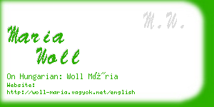 maria woll business card